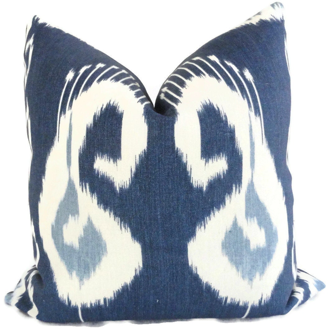 Indigo Ikat, Kravet Decorative Pillow Cover 18x18, 20x20 or 22x22, toss pillow, accent pillow, throw pillow