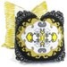 Yellow and Black Trina Turk Super Paradise Indoor Outdoor Decorative Pillow Cover, Schumacher, 20x20, 22x22, 24x24