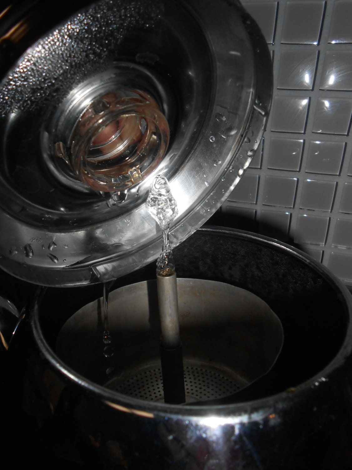 VINTAGE Percolator Coffee Pot General Electric Percolator coffee maker Chrome coffee Kettle model 33p30 1940s kitchen appliance