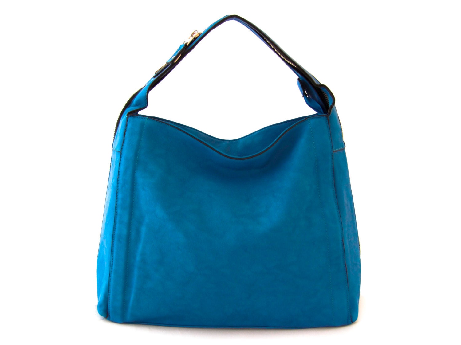Handmade vegan leather handbag purse Blue -  the Nula - new collection 20% launch discount