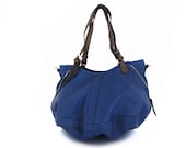Handmade vegan leather bag purse Blue -  the Leah - new collection