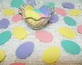 60 Easter Egg die cuts pastel colors/ Cardstock Easter Eggs/ party favors/ cupcake toppers/ scrapbooking/ card making