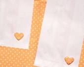 10 Sacchetti di carta bianchi con cuore - 10 White Paper Bags
