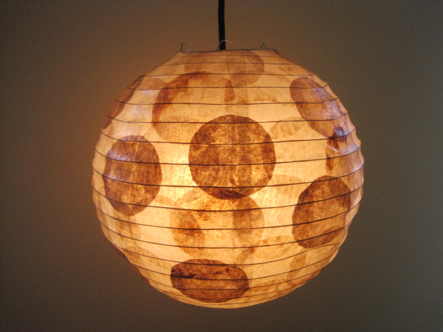 COFFEE FILTER ART - Hanging Light Paper Lampshade Lighting Fixture Hanging Paper Lantern Ceiling Light
