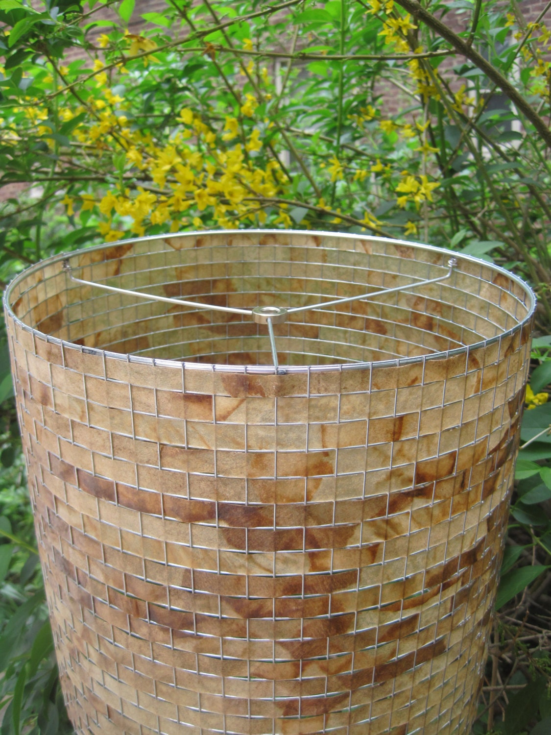 COFFEE FILTER ART - Lighting Lampshade 100% Handcrafted Wire Paper Eco Lamp Gift Idea