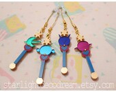 CHOOSE ONE Outer Senshi Lip Rod Phone Strap or Necklace Sailor Moon Inspired Fanart Acrylic for Mahou Kei, Magical Girl Style