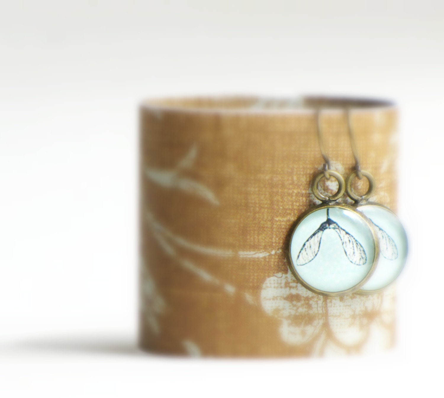 Sky Blue Earrings maple seed Everyday Earrings