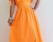 Summer Maxi Dress - Orange Cocktail Dress : Classy Gorgeous Collection