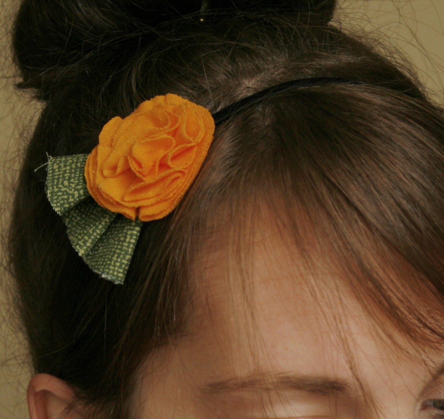 recycled t-shirt flower headband