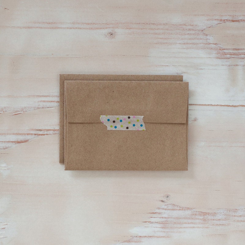 50 - 4-Bar (A1) Kraft Envelopes - Square Flap