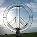 Peace Sign Tree Topper, Clear Beveled Glass