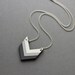 Wooden Ombre Chevron Necklace (Grey)  Modern Handmade Jewellery