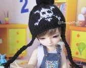 Hand Knitted skull hat for Yosd doll No.002
