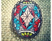 Vintage Large Micro Mosaic Brooch