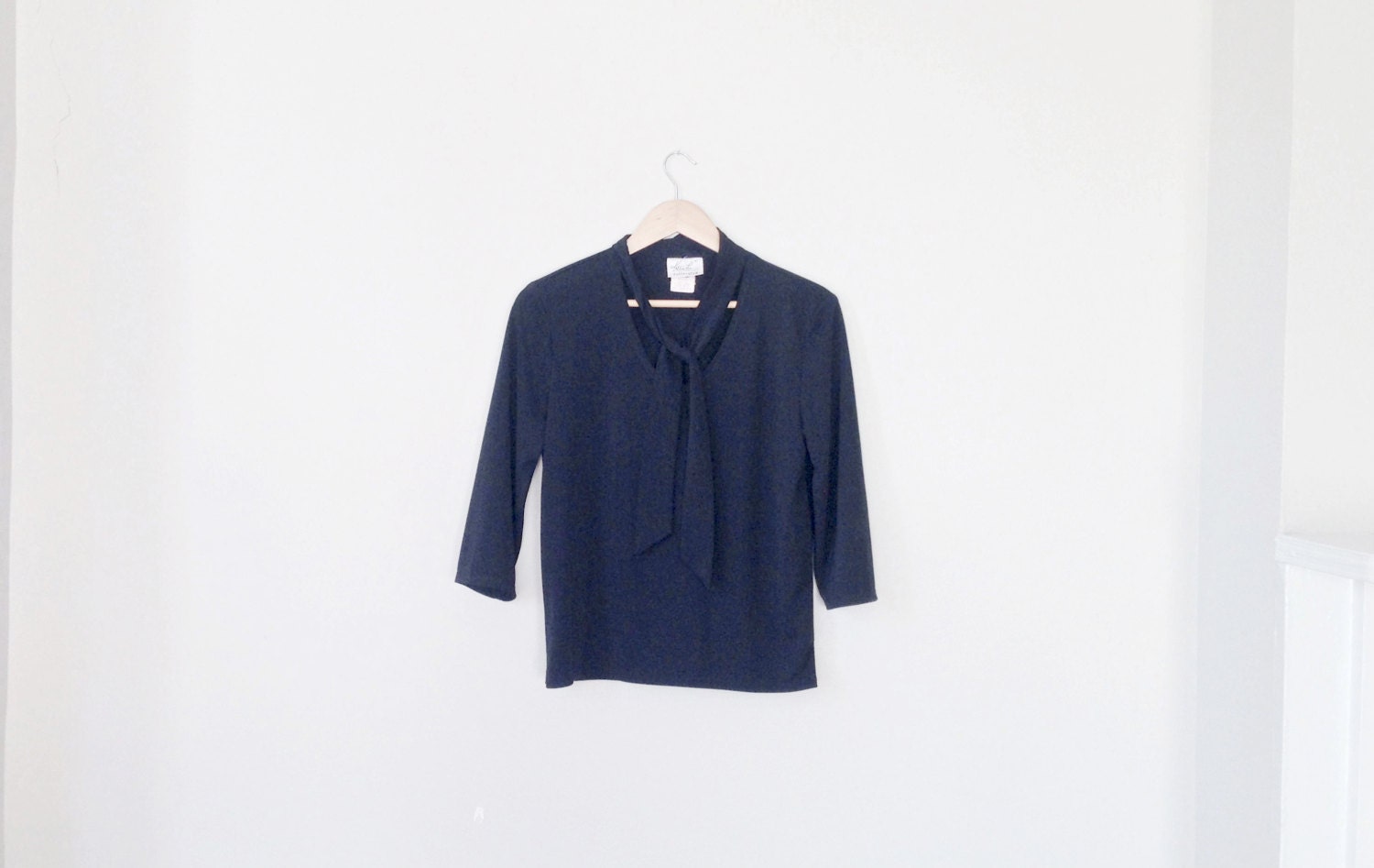 Black shirt with neck tie