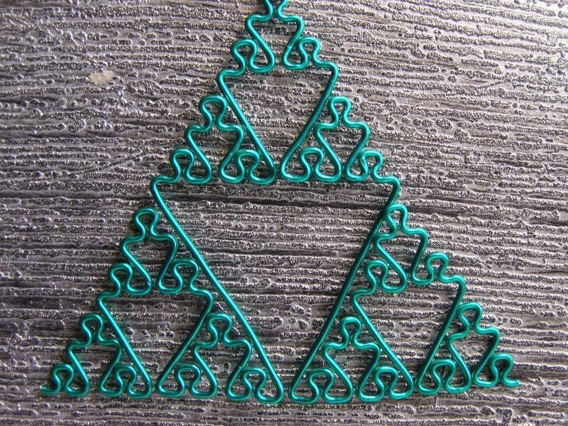 Fractal Necklace - Sierpinski Triangle Jewelry in Greens - Apple, Aqua, Forest, Green, Peridot, Sage, and Sea Foam