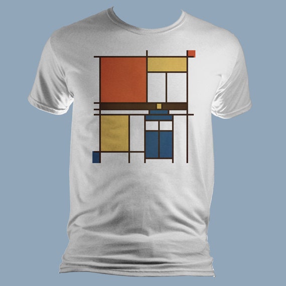 Mondrian Who - Piet Mondrian & Doctor Who inspired T-Shirt -Men's/Unisex, Ladies Fitted, Kids T-Shirt