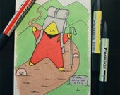 Original marker sketch. "Star Trekking"