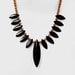 High Drama Black Dagger Statement Necklace, With Free Earrings