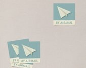 Paper Plane - Set of 12 Airmail Stickers