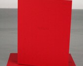 Minimalist Hugs & Kisses (xoxox) Letterpress Card