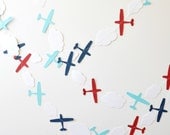 Paper Garland - Airplanes - Red White & Blue - ScoutAndAcadia