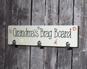 Childrens Artwork Hanger, Clipboard for Childrens Artwork, Grandma Sign, Artwork Display Board, Handpainted Wood Sign