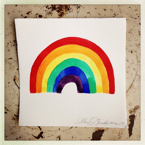 Pride Rainbow Watercolor Painting no.1