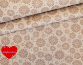 0,5 m Stenzo " Daisies" dutch cotton poplin sand beige
