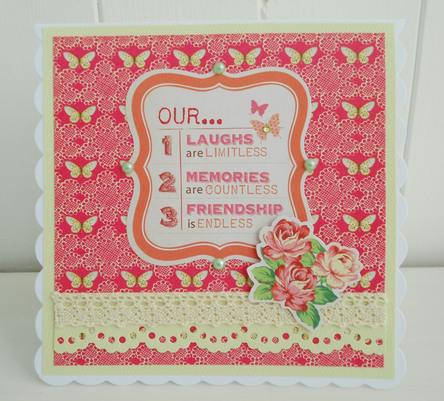Cottage chic Friendship card