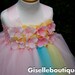 Flower girl dress Light Pink and Yellow Flowers Tutu Dress.baby tutu dress, toddler tutu dress, wedding, birthday, Newborn, 2t,3t,4t,5t