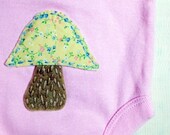 Little Girls Baby Bottom Pink Mushroom Onsie CLEARANCE