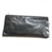 Black Australia Lamb Leather Wallet. Pencil Case. Small Pouch