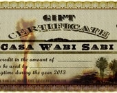 Casa Wabi Sabi Gift Certificate for 100 Dollars