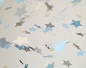 FREE SHIPPING // The Touch of Cloud Grey Star Mobile DIY Kit // Nursery Decor, Photo Prop, Baby Shower Gift, Mobile.