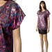 Vintage disco metallic blouse top size large to XL