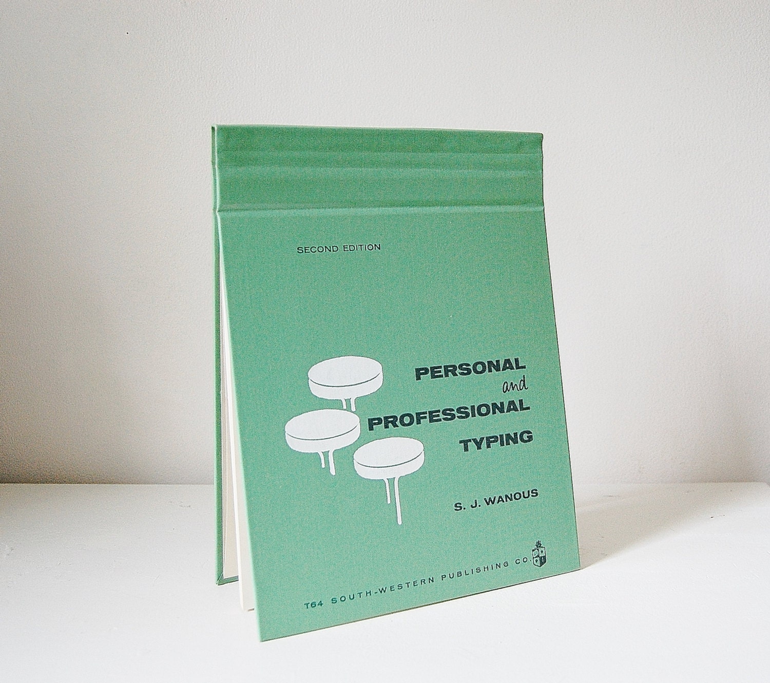 Typewriting Book Green 1960's Typewriter Typing Homeschool
