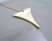 Minimalist Brass Necklace Geometric Brass Necklace Architectural Jewelry Contemporary Jewelry Design