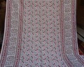 indian handmade block print bed sheet made on cotton