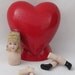 Vintage Hand Painted (Tiny Tina) Porcelain Doll Head and Torso with Mohair - Arms and Legs - Doll Parts - Supplies