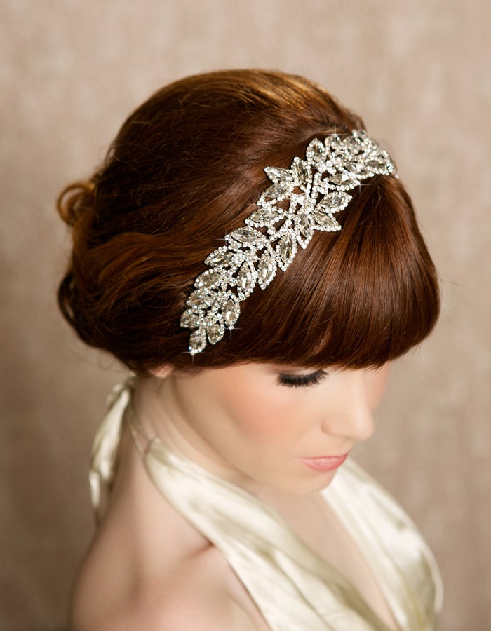 Crystal Bridal Headpiece, Rhinestone Headband, Swarovski Crystal Bridal Hair Comb, Wedding Headband, Bridal Hair Accessories - HAYLEY