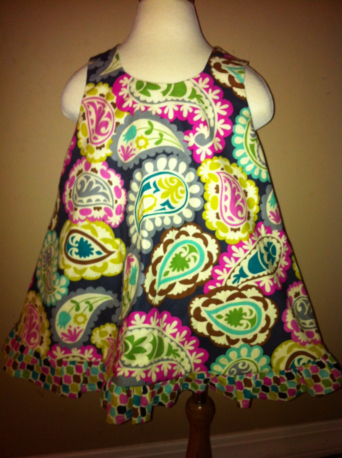 Custom Monogram Ruffle Dress and Bloomers in Rocobeat