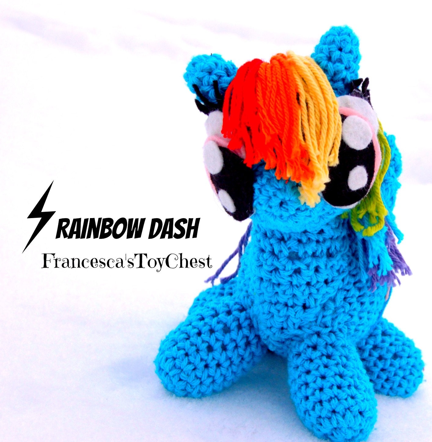 Rainbow Dash My Little Pony Crochet - Amigurumi Crochet - Tween Girls Crochet Toy