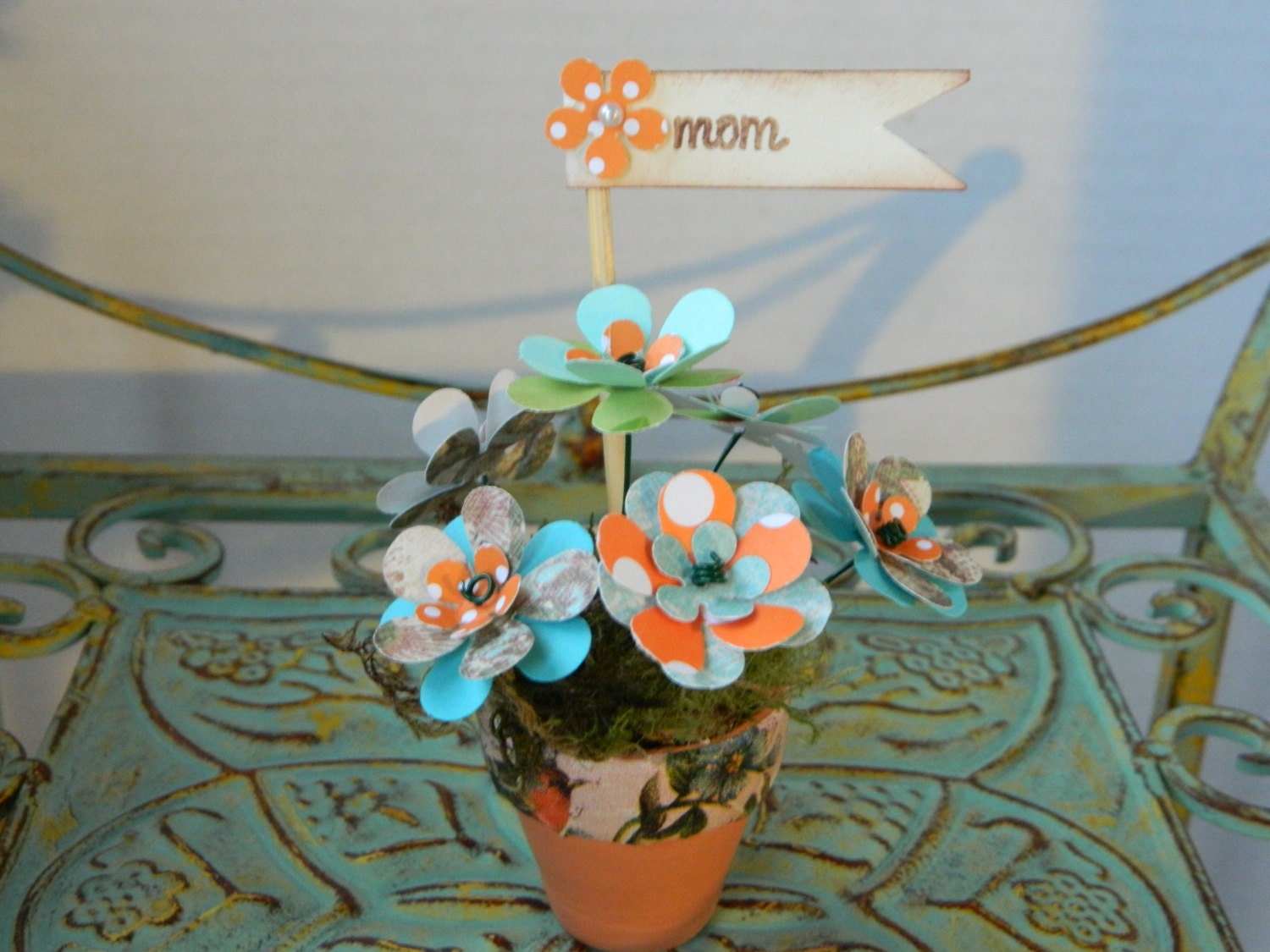 Super Mini Fairy  flower bouquet - 1 1/2 inch tall   - Personalize your message