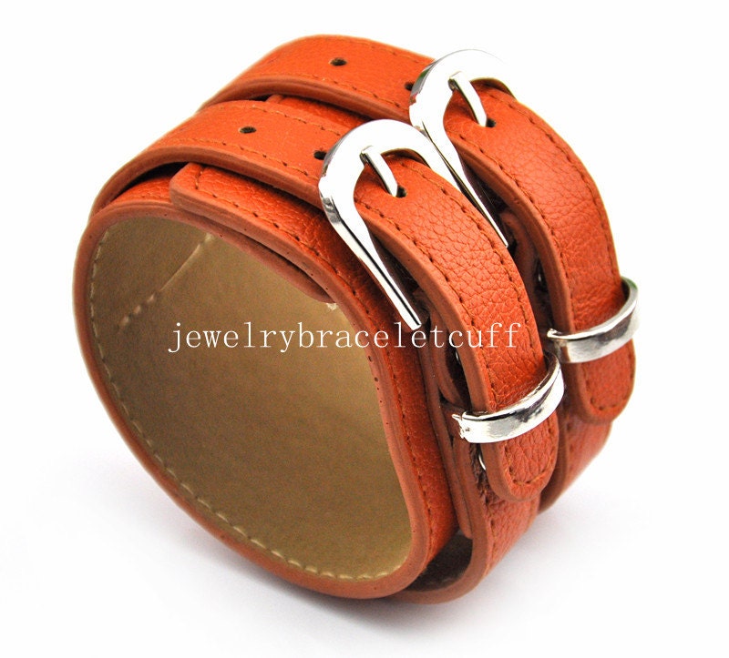 bangle double buckle bracelet leather bracelet men bracelet women bracelet made of leather and alloy buckle cuff bracelet sh-0792