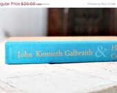 50% Off Sale Turquoise Blue Vintage Book John Kenneth Galbraith & His Critics
