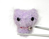 Crochet Amigurumi pastel purple MoMoMi MochiQtie -- mini size crochet amigurumi stuffed toy doll