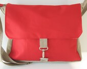 laptop messenger bag,  large vegan bag, outside pocket bag, cross body bag, brown red messenger bag , over the shoulder bag,