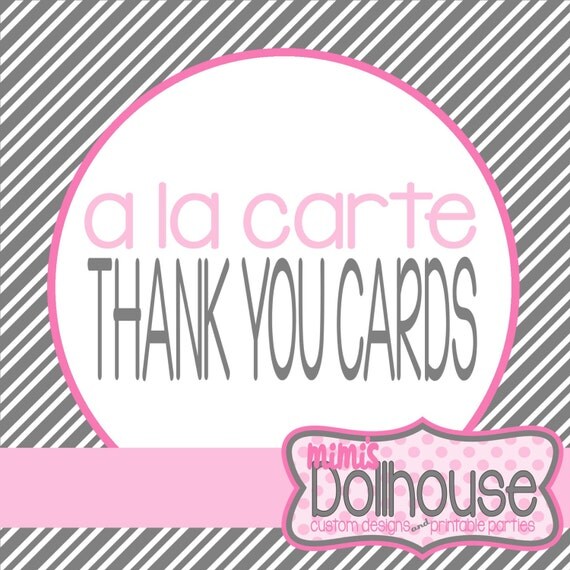 A la Carte Thank You Cards from any Mimi's Dollhouse Design PDF/JPEG Il_570xn