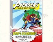 Avengers Birthday Invitation, Avengers Invitation, Superhero Invitation, Captain America, Thor, Hulk, Iron Man - Printable